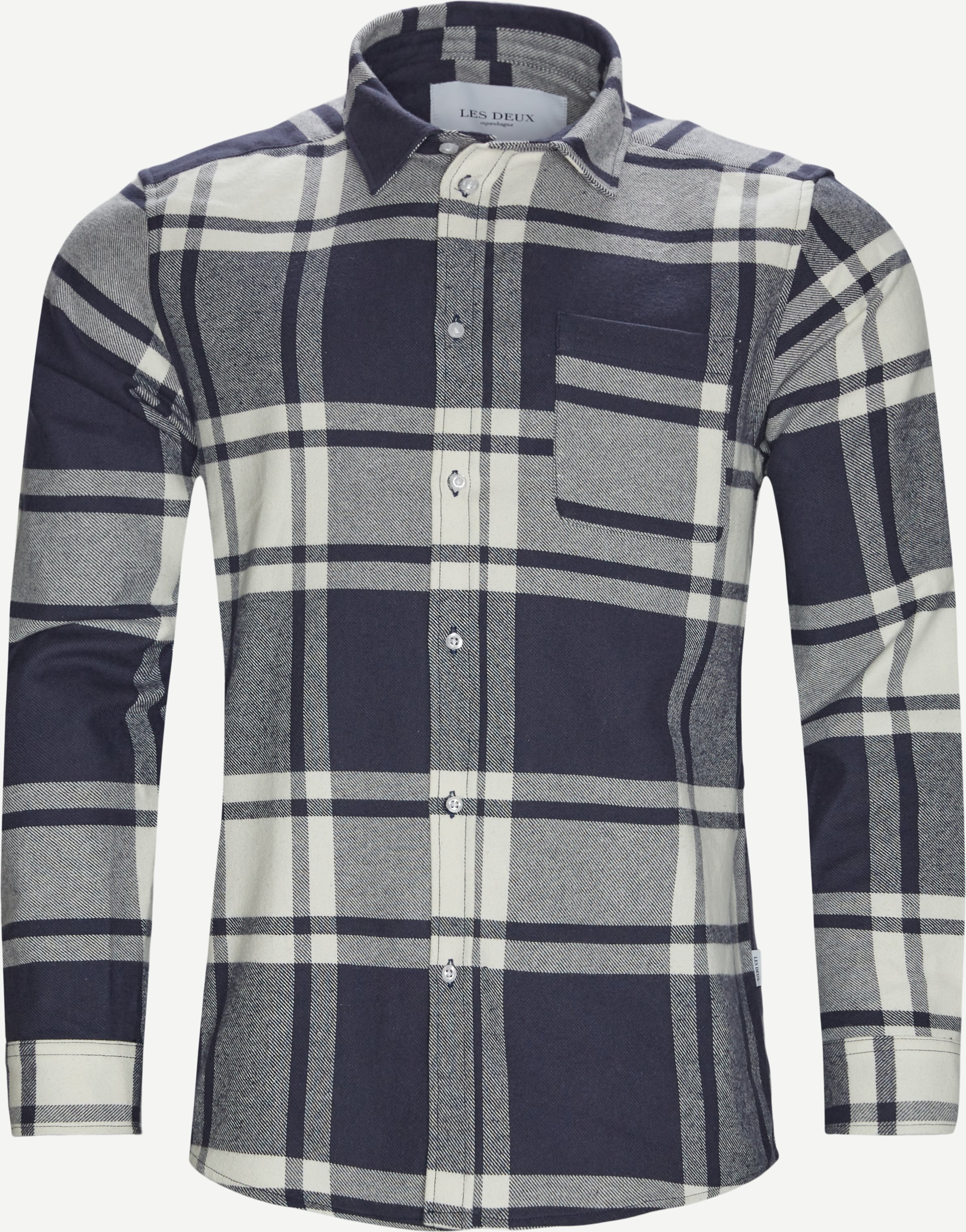 Jeremy Check Flannel Shirt - Shirts - Regular fit - Blue